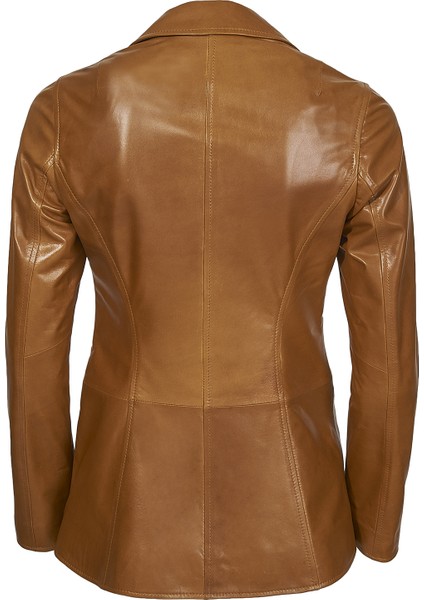 Elenore Kadın Deri Blazer Spor Ceket