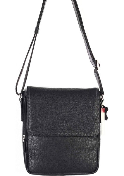 Akaderi Floter Siyah - Omuzdan Askılı Deri Çanta 303
