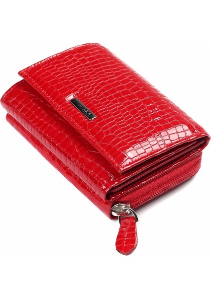 Parlak Kırmızı Kadın Cüzdanı (467-42) indirimleri