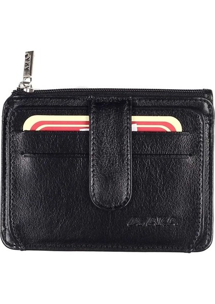 Düz Siyah - Deri Kartlık 026