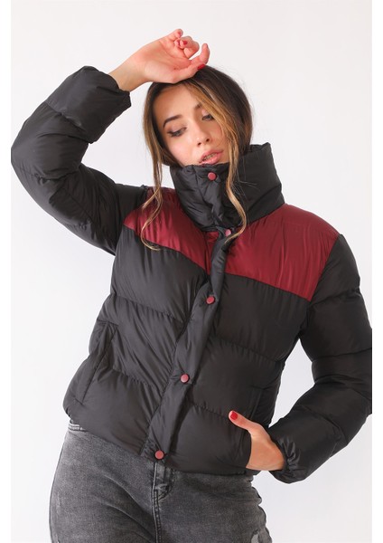 Z6649 Dewberry Bayan Mont-Siyah-Bordo fiyatları