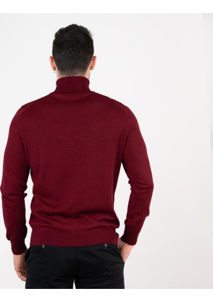 Boğazlı Slimfit Erkek Triko Kazak