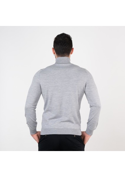 Boğazlı Slimfit Erkek Triko Kazak