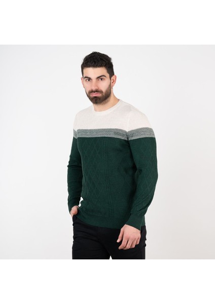 Sıfır Yaka Slimfit Triko Kazak
