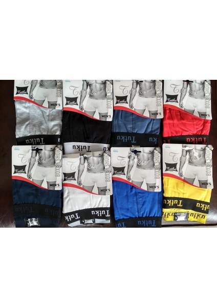 6 Adet Erkek Elastan Spor Boxer