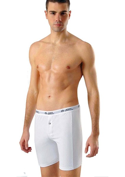 1114 Erkek Likralı Uzun Boxer 6'Lı