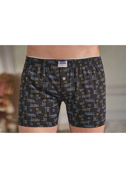 Berrak 1054 Desenli Boxer Büyük Beden 6'Lı