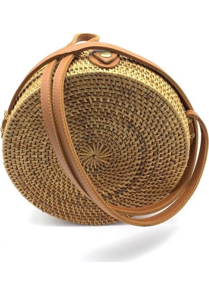 Rattan Hasır Çanta Yuvarlak Mai-Çnt-Rttn35-01