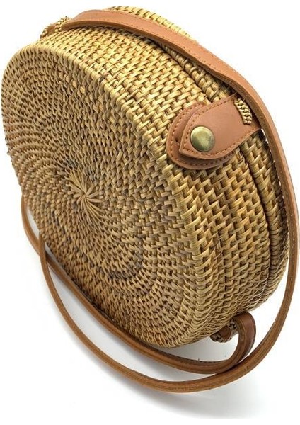 Rattan Hasır Çanta Yuvarlak Mai-Çnt-Rttn35-01