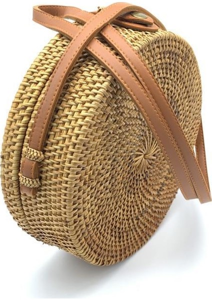 Rattan Hasır Çanta Yuvarlak Mai-Çnt-Rttn35-01