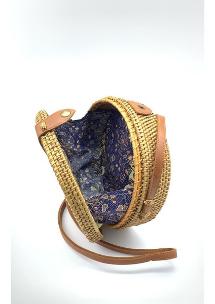 Rattan Hasır Çanta Yuvarlak Mai-Çnt-Rttn35-01