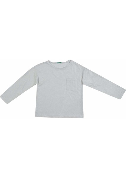 Kız Çocuk Lamine Baskılı Boxy Tshirt