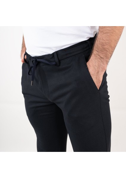 Slimfit Beli Lastikli Erkek Pantolon