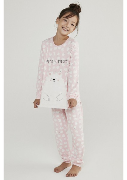Orchıd Kız Çocuk Polar Bear Termal 2li Pijama Takımı