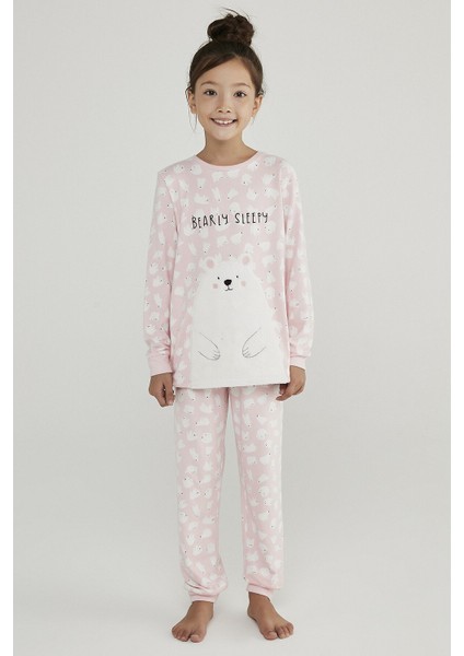 Orchıd Kız Çocuk Polar Bear Termal 2li Pijama Takımı
