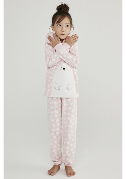 Orchıd Kız Çocuk Polar Bear Termal 2li Pijama Takımı