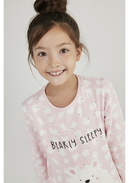 Orchıd Kız Çocuk Polar Bear Termal 2li Pijama Takımı