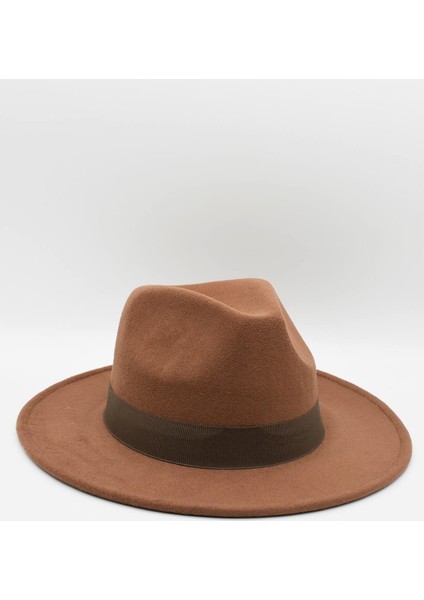 Kadın Taba Şapka Trend Fötr Kovboy Fedora Şapka