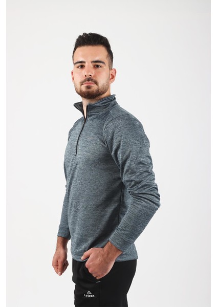 Erkek Yarım Fermuarlı Sporcu Sweat