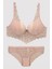 4737 Pudra Rome Balenli Soft Push Up Sütyen Takımı 1