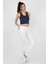 Gabardin Pantolon Beyaz 3