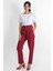 Pileli Chino Pantolon Bordo 1