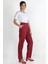 Pileli Chino Pantolon Bordo 3