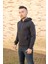 Erkek Antrasit Kapüşonlu Kanguru Cepli Uzun Kollu Sweatshirt 20EESAKNGR 4