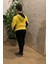Erkek Çocuk Sarı Fermuarlı Kapşonlu Baskılı Sweatshirt 3