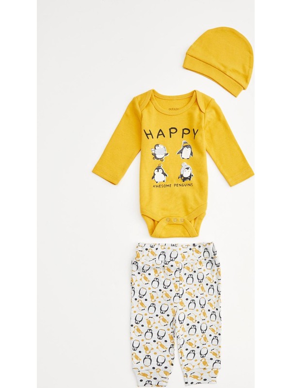 DeFacto Erkek Bebek 3�lü Takım S4317A220WN Fiyatı