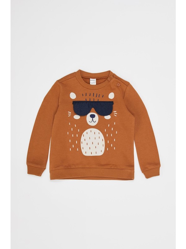 Defacto Erkek Bebek Uc Boyutlu Baskili Sweatshirt Fiyati