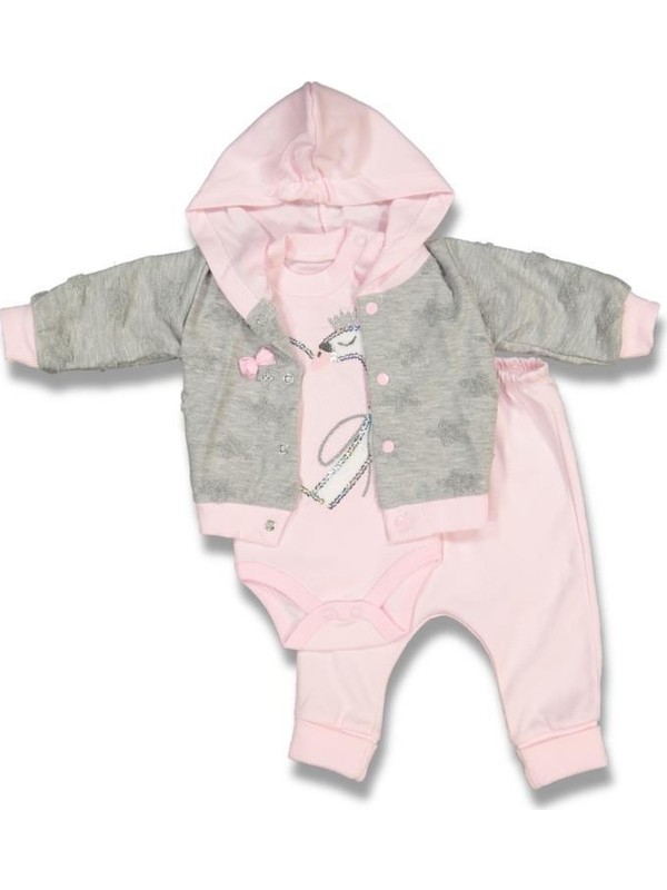 Hazal Baby Kız Bebek Kalpli Kuğu 3�lü Badili Takım Fiyatı