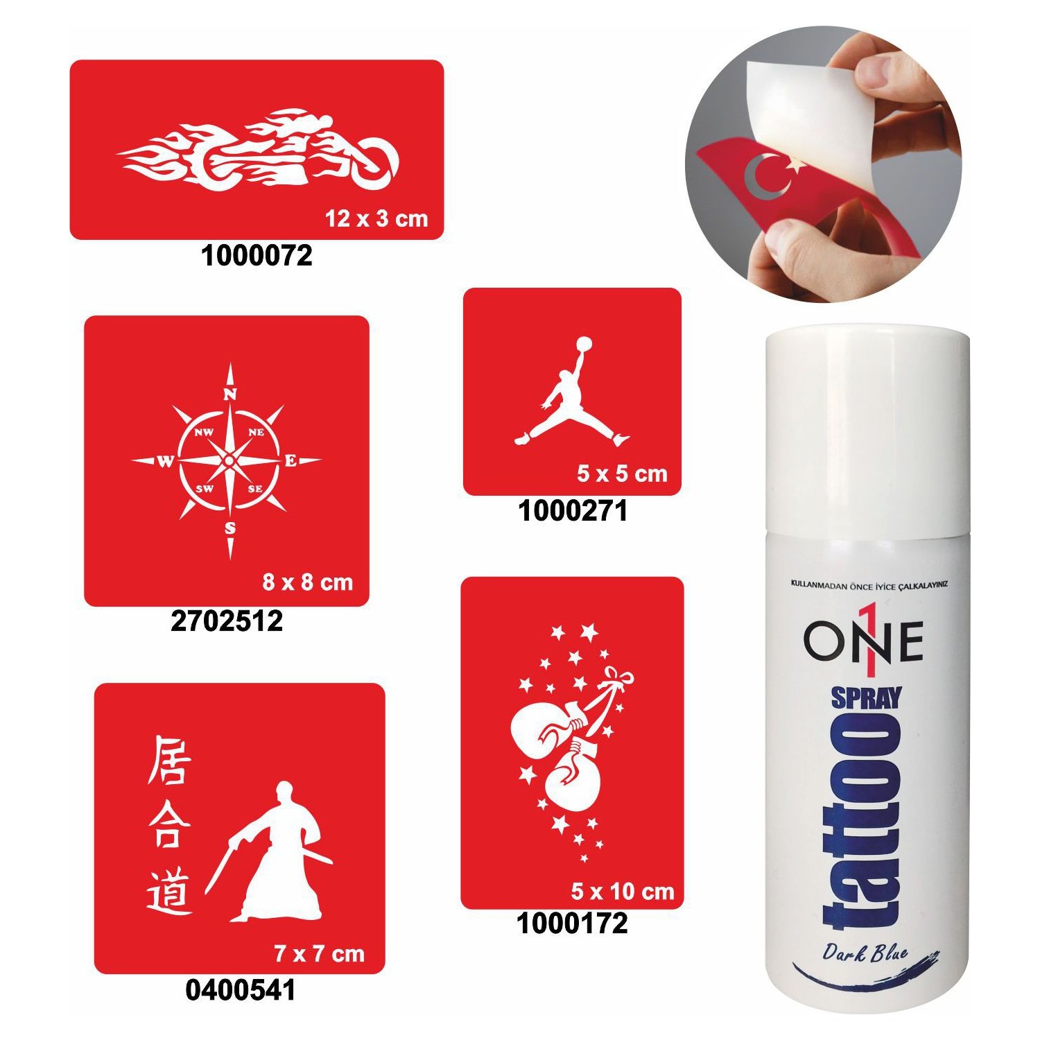 One Spray Tattoo 7701625 Darkblue Evde Dövme Yapma Seti Fiyatı