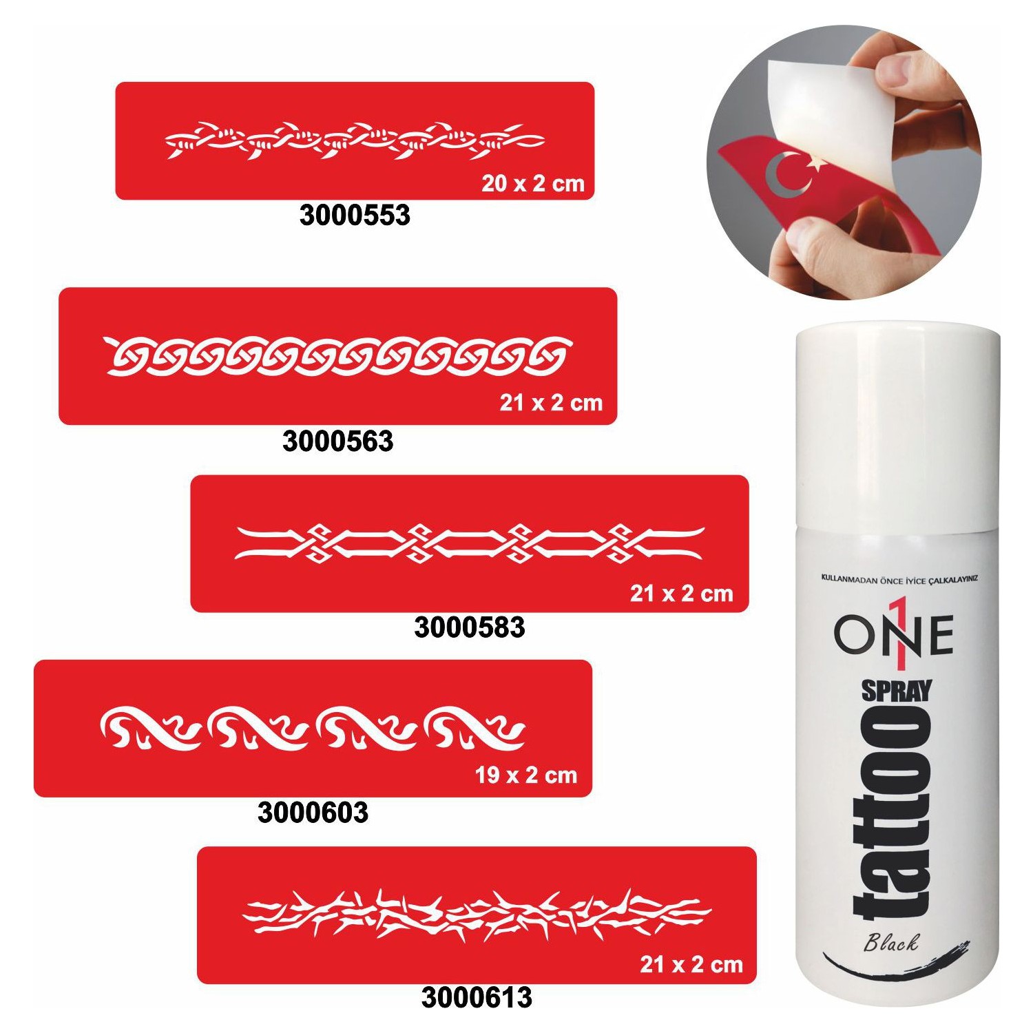 One Spray Tattoo 7703215 Siyah Evde Dövme Yapma Seti Fiyatı