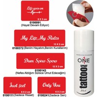 One Spray Tattoo 7700615 Siyah Geçici Sprey Dövme Seti
