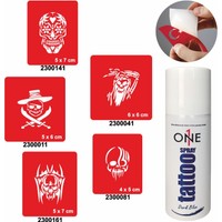 One Spray Tattoo 7702525 Darkblue Geçici Dövme Seti