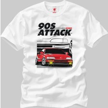 Crazy Honda CRX 90s Attack Erkek T-Shirt
