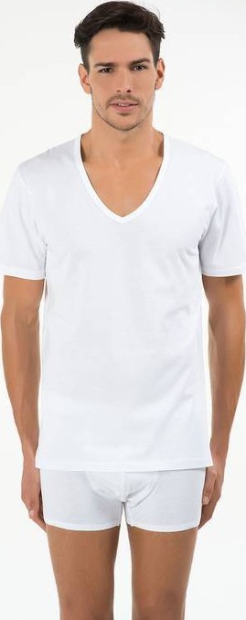 Kom 44TS10011 Enrico Erkek 2'li V Yaka T-Shirt görsel 3