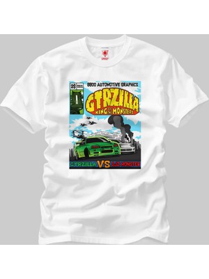 Crazy Gtrzilla R34 King Of The Monsters Erkek T-Shirt