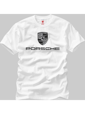 Crazy Porsche Black Logo Erkek T-Shirt