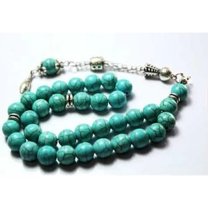 RD Ekoavm Turkuaz Taşı Tesbih 8 Mm Küre Kesim Tespih