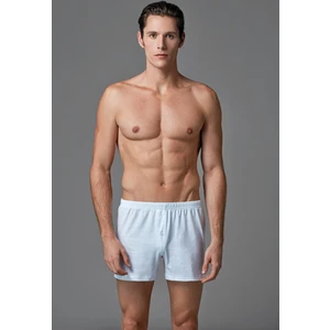 Erkek 2'li Penye Boxer Beyaz ES011523