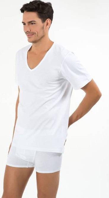 Kom 44TS10011 Enrico Erkek 2'li V Yaka T-Shirt görsel 4