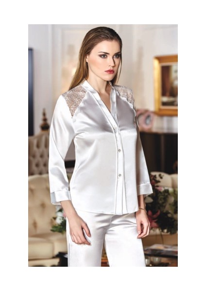 450 Çeyizlik İpek Saten Dantelli Altılı Set
