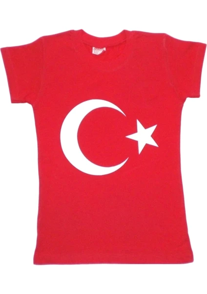 Türk Bayrak Baskılı Unisex Tişört