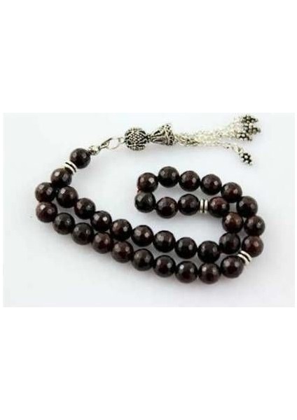 Granat (Lal-Garnet) Taşı 8 Mm Doğal Taş Tespih Faset Kesim Tesbih