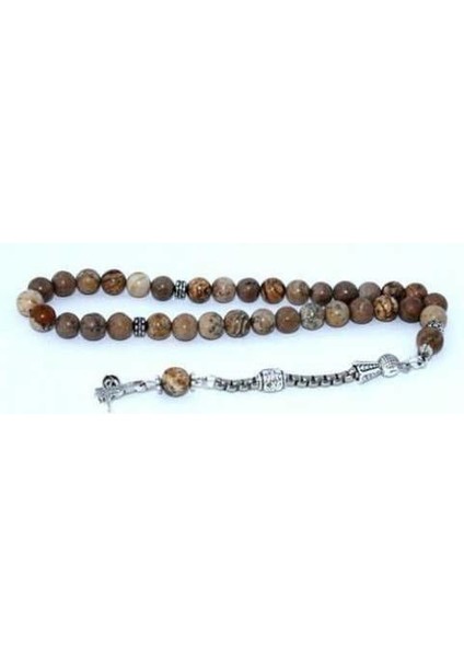 Jasper Taşı 8 Mm Tespih Küre Kesim Tesbih