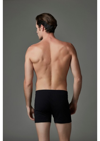 Erkek 2'li Penye Boxer Siyah ES011523 fiyatları