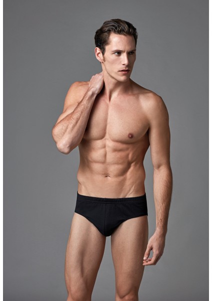 Erkek 2'li Penye Slip Siyah ES011524