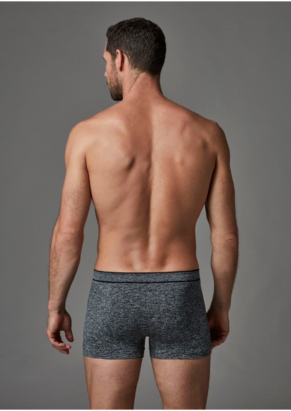 Erkek Dikişsiz Boxer Gri Melanj E011000790